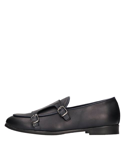 Leather moccasins LUCA CARACCIOLO | SIL504 CRUSTBLU